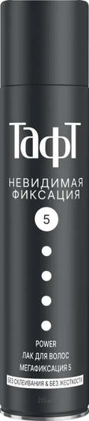 Изображение товара Лак для укладки волос Тафт Power невидимая фиксация мегафиксация (225мл)