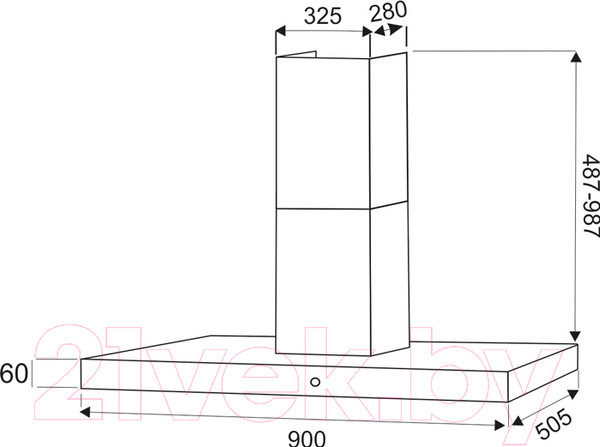 Изображение товара Вытяжка Т-образная Exiteq EX-1069
