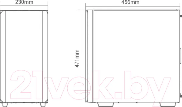 Изображение товара Корпус для компьютера Deepcool CK500 WH / R-CK500-WHNNE2-G-1 (белый, без БП)
