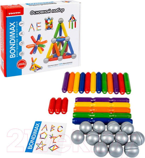 Изображение товара Конструктор магнитный Bondibon Bondimax / ВВ6043