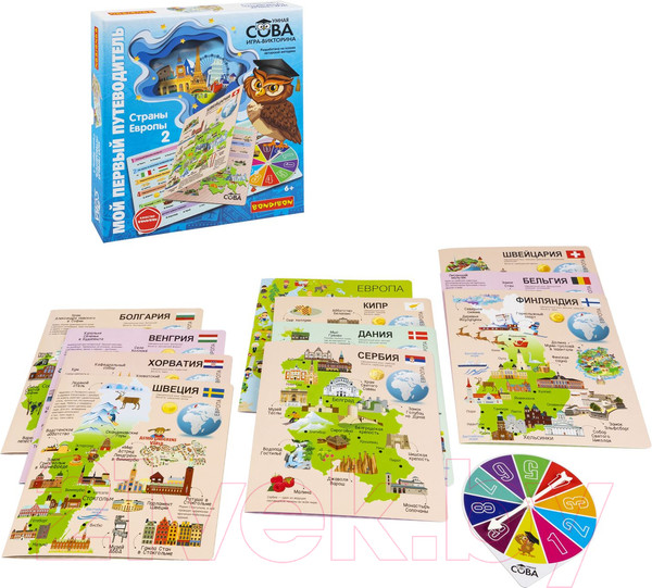 Изображение товара Настольная игра Bondibon Мой первый путеводитель Страны Европы 2 / ВВ5645