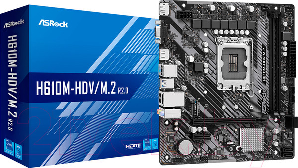 Изображение товара Материнская плата AsRock H610M-HDV/M.2 R2.0