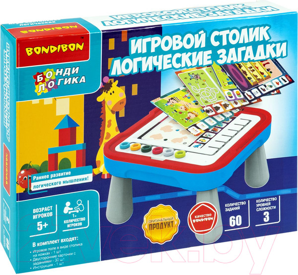 Изображение товара Развивающий игровой стол Bondibon БондиЛогика Игровой столик / ВВ6256