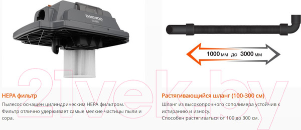 Изображение товара Профессиональный пылесос Daewoo Power DAVC 1621Li SET