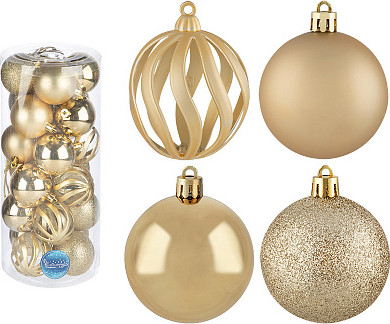 Изображение товара Набор шаров новогодних Волшебная страна SYQA-0123066 / 106292 (24шт)