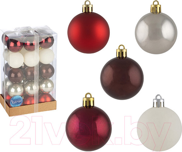 Изображение товара Набор шаров новогодних Волшебная страна SYQB2-0123030 / 106339 (30шт)