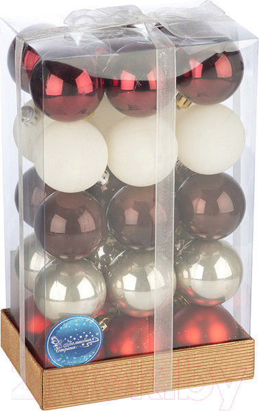 Изображение товара Набор шаров новогодних Волшебная страна SYQB2-0123030 / 106339 (30шт)