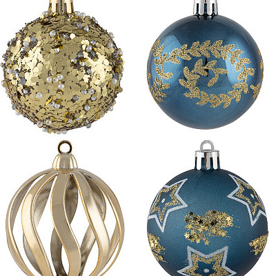 Изображение товара Набор шаров новогодних Волшебная страна SYQB1-0123062 / 106336 (9шт)