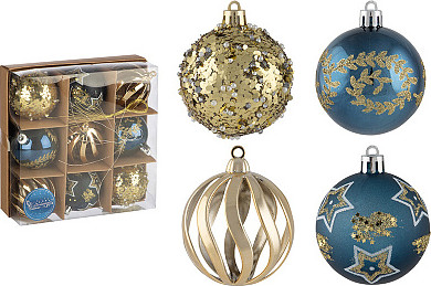 Изображение товара Набор шаров новогодних Волшебная страна SYQB1-0123062 / 106336 (9шт)