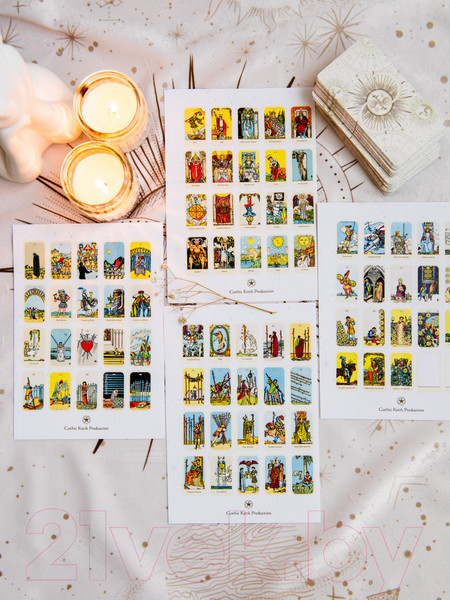 Изображение товара Набор наклеек Gothic Kotik Production Таро Райдер Уэйта Светлая Вселенная 80 (10 комплектов)