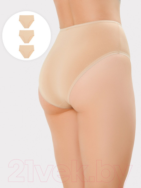 Изображение товара Комплект женских трусов Mark Formelle 412075-3 (р.110, обжаренный миндаль)