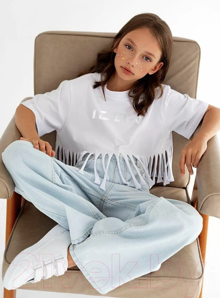 Изображение товара Футболка детская Amarobaby Icon / AB-OD23-I30/00-134 (белый, р.134)