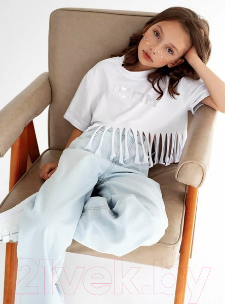 Изображение товара Футболка детская Amarobaby Icon / AB-OD23-I30/00-152 (белый, р.152)