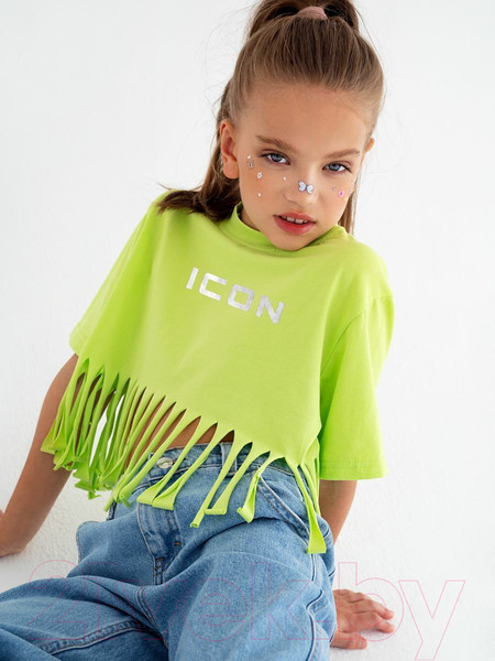 Изображение товара Футболка детская Amarobaby Icon / AB-OD23-I30/14-128 (салатовый, р.128)