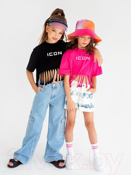 Изображение товара Футболка детская Amarobaby Icon / AB-OD23-I30/25-128 (фуксия, р.128)