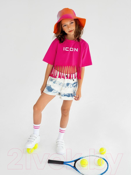 Изображение товара Футболка детская Amarobaby Icon / AB-OD23-I30/25-134 (фуксия, р.134)