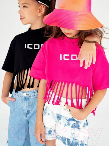 Изображение товара Футболка детская Amarobaby Icon / AB-OD23-I30/25-134 (фуксия, р.134)