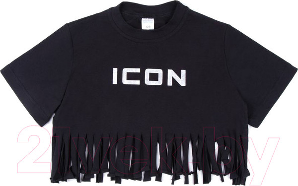 Изображение товара Футболка детская Amarobaby Icon / AB-OD23-I30/09-128 (черный, р.128)