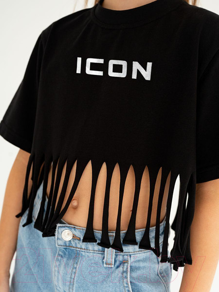 Изображение товара Футболка детская Amarobaby Icon / AB-OD23-I30/09-134 (черный, р.134)