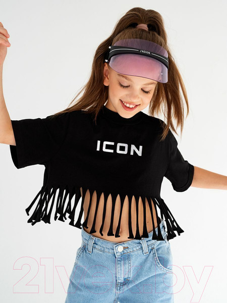 Изображение товара Футболка детская Amarobaby Icon / AB-OD23-I30/09-134 (черный, р.134)