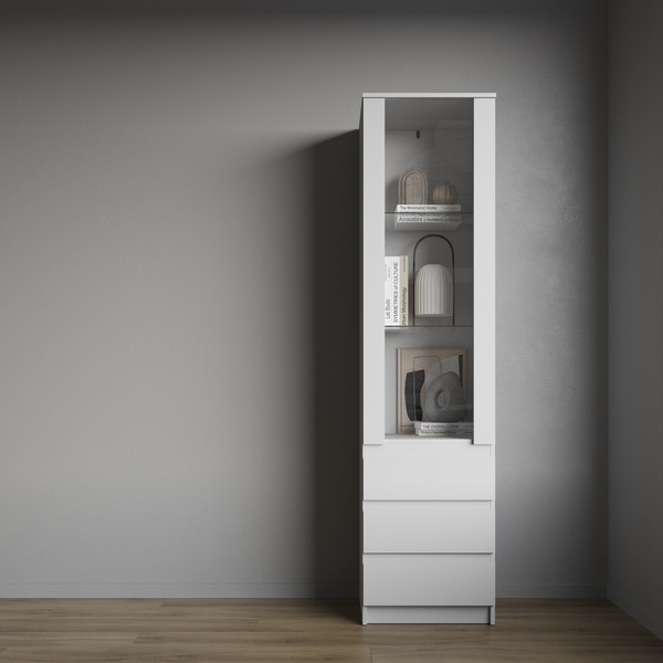 Изображение товара Шкаф с витриной НК Мебель Stern ШКВ-1 / 72678280 (белый)