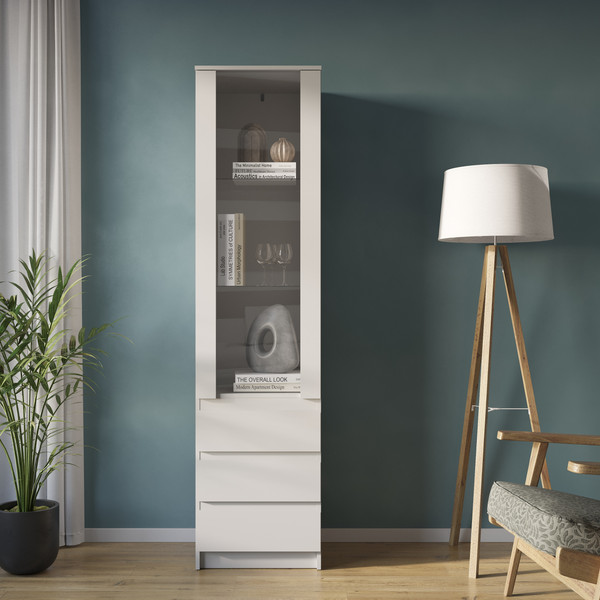 Изображение товара Шкаф с витриной НК Мебель Stern ШКВ-1 / 72678280 (белый)