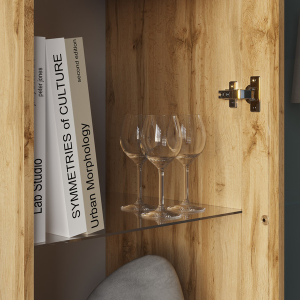 Изображение товара Шкаф с витриной НК Мебель Stern ШКВ-1 / 72678281 (дуб вотан)