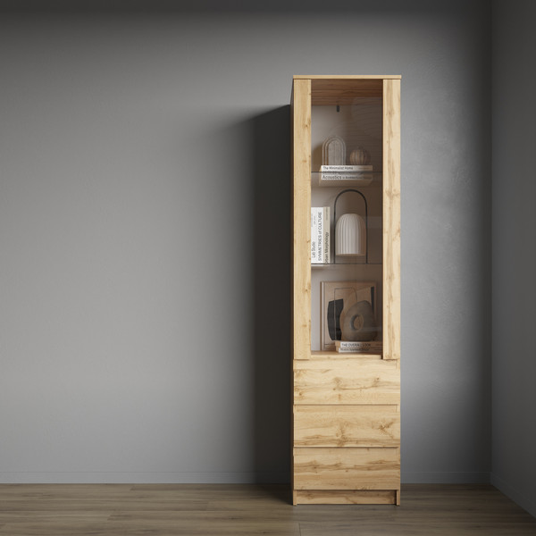 Изображение товара Шкаф с витриной НК Мебель Stern ШКВ-1 / 72678281 (дуб вотан)