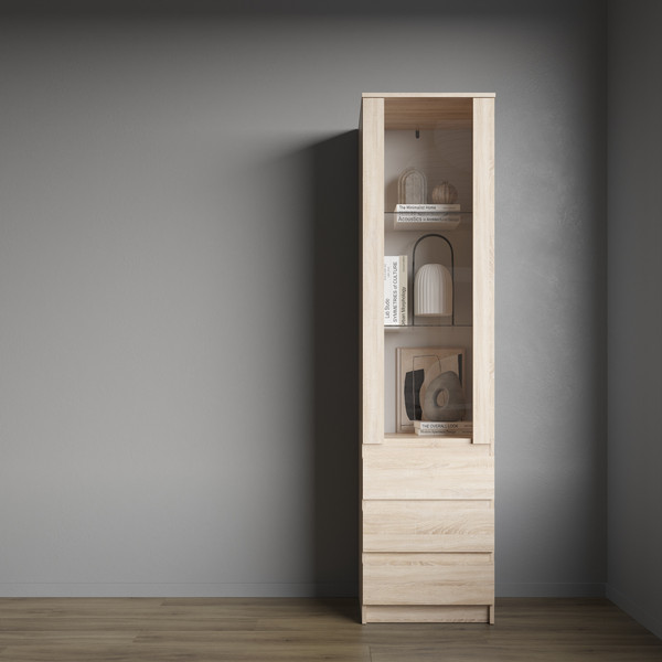 Изображение товара Шкаф с витриной НК Мебель Stern ШКВ-1 / 72678282 (дуб сонома)