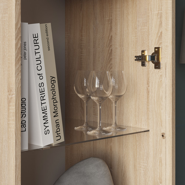 Изображение товара Шкаф с витриной НК Мебель Stern ШКВ-1 / 72678282 (дуб сонома)