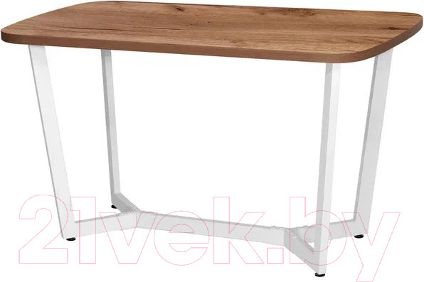 Изображение товара Обеденный стол Millwood Лофт Мюнхен Л 130x80x75 (дуб табачный Craft/металл белый)