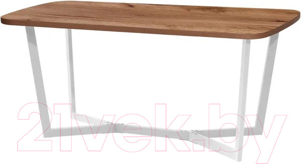 Изображение товара Обеденный стол Millwood Лофт Мюнхен Л 160x80x75 (дуб табачный Craft/металл белый)