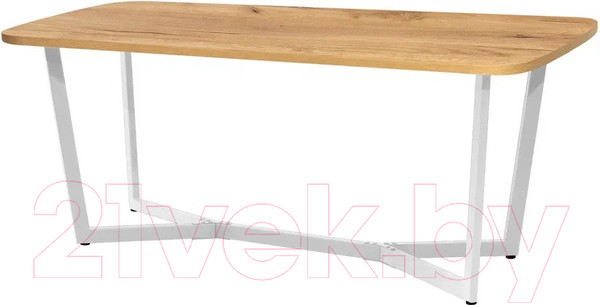 Изображение товара Обеденный стол Millwood Лофт Мюнхен Л 180x90x75 (дуб золотой Craft/металл белый)