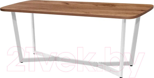 Изображение товара Обеденный стол Millwood Лофт Мюнхен Л 180x90x75 (дуб табачный Craft/металл белый)