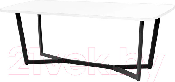 Изображение товара Обеденный стол Millwood Лофт Мюнхен Л 200x100x75 (белый/металл черный)