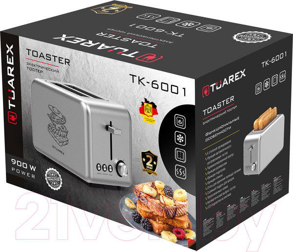 Изображение товара Тостер Tuarex TK-6001 (стальной)
