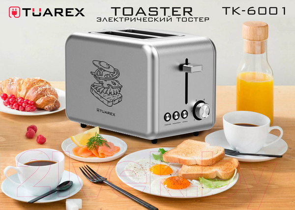 Изображение товара Тостер Tuarex TK-6001 (стальной)