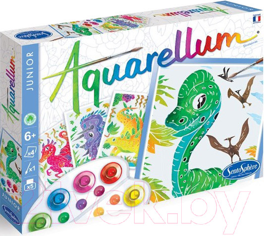 Изображение товара Набор для творчества SentoSphere Акварельная раскраска Динозавры / 6511