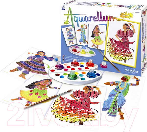 Изображение товара Набор для творчества SentoSphere Акварельная раскраска Танцовщицы / 667