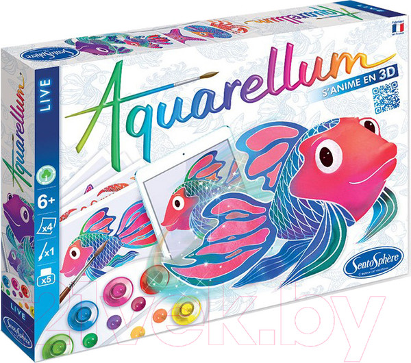 Изображение товара Набор для творчества SentoSphere Акварельная раскраска Подводный мир / 6702