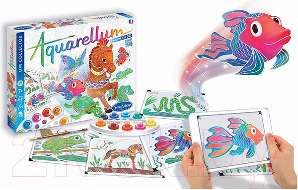 Изображение товара Набор для творчества SentoSphere Акварельная раскраска Живой мир / 6704