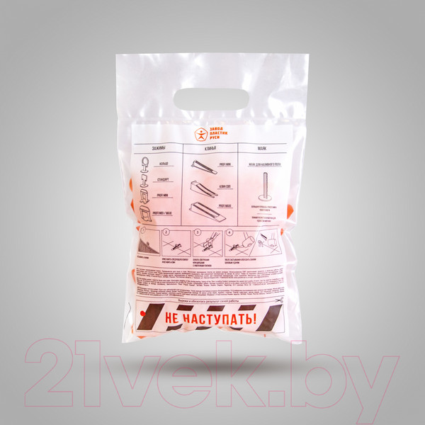 Изображение товара Клипсы для выравнивания плитки Пластик Руси Кольцо 1.5мм (100шт, оранжевый)