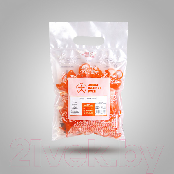 Изображение товара Клипсы для выравнивания плитки Пластик Руси Кольцо 1.5мм (100шт, оранжевый)