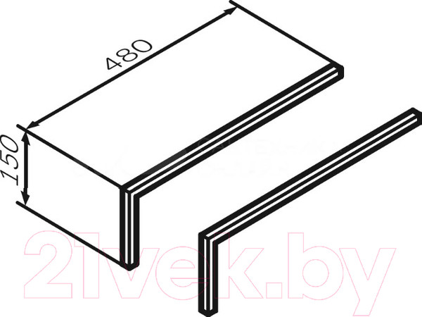 Изображение товара Комплект ножек для мебели в ванную AM.PM M8FLEGS015GM (графит матовый)