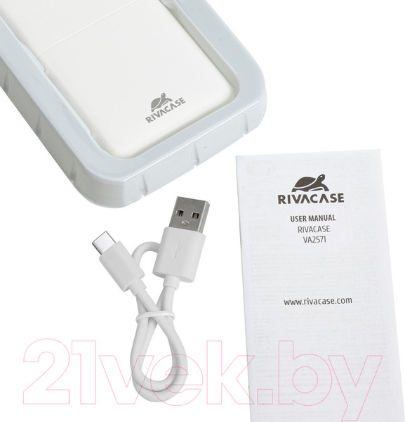Изображение товара Портативное зарядное устройство Rivacase VA2571 20000mAh (белый)