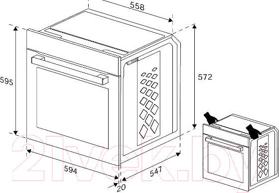 Изображение товара Электрический духовой шкаф Indesit IFE 3644 WH