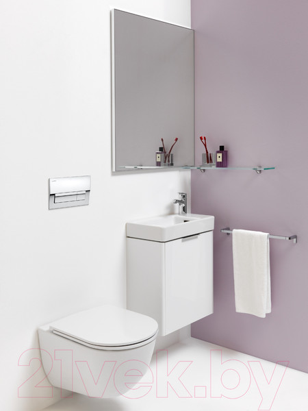 Изображение товара Унитаз подвесной с инсталляцией Laufen Pro ZRU9307615 (с сиденьем)