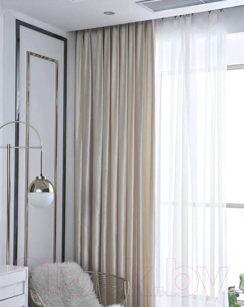 Изображение товара Комплект штор Soft Lines Бархат 9138-E4 (300x270, молочный)