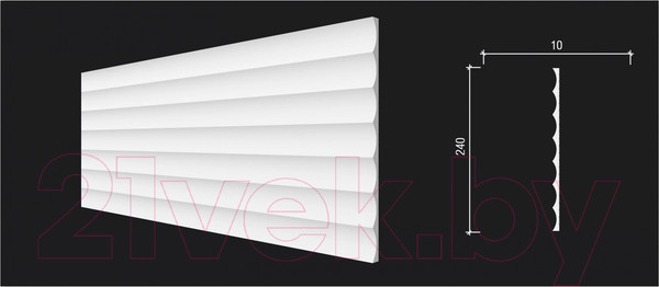 Изображение товара Панель дюрополимерная Decor-Dizayn DD900 (240x10x2000)