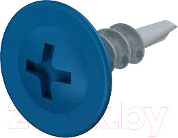 Саморез Starfix Со сверлом 4.2x19 прессшайба / SM-98321-12000 (12000шт, оцинкованный, RAL 5005 ультрамариново-синий) — фото 3